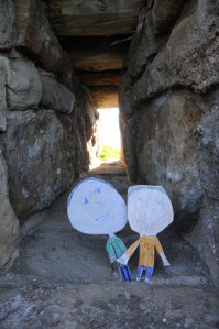 A gun port built into the stone walls of the fort. Many of the fort's foundations are still standing.
