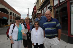 While we were in Byward Market, we had lunch with some friends who were excited to learn about the Flat Stanley Project. The woman second from left was Susie's Brownie leader when she was a girl.